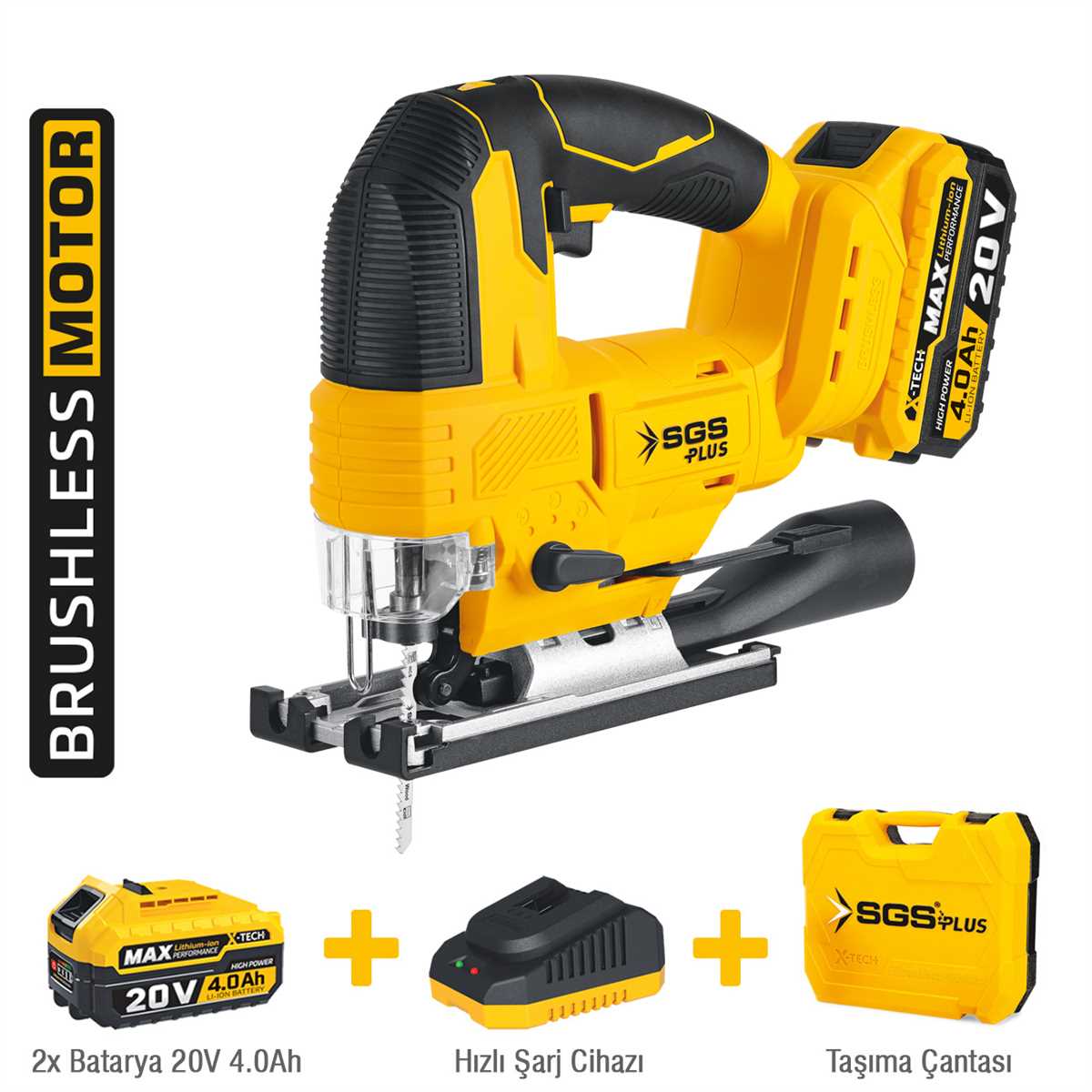 SGS Akülü Dekupaj Testere 20V 2*4.0Ah (2/Koli)✓